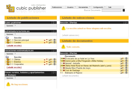 Gestor de contenidos cubic publisher