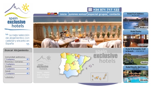 Central de reservas online para Spain Exclusive Hotels