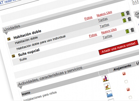 Central de reservas online ALO. Gestión de habitaciones