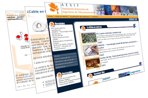 Web de AEXIT gestionada con cubic publisher